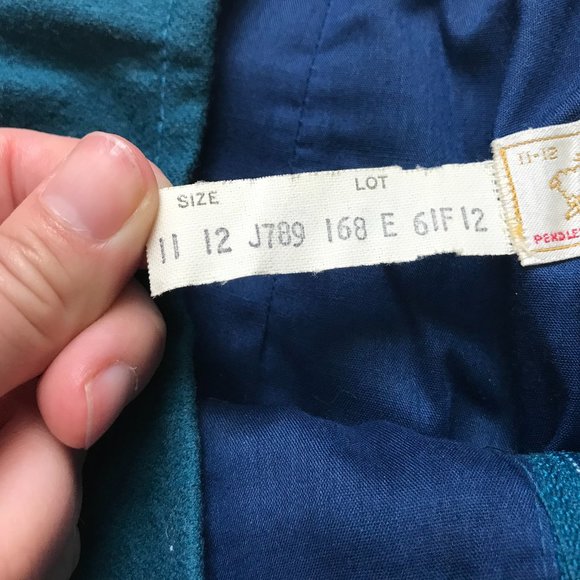 Vintage Pendleton wool wide-leg dress pants, 11-12 - Picture 4 of 5